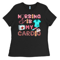 Black nursing is my cardio Ladies Tee - BarkalooDesign