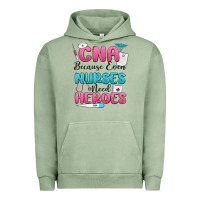 Pigment Oil Green cna because even nurses need heroes Urban Hoodie - MaliasSmallBusiness