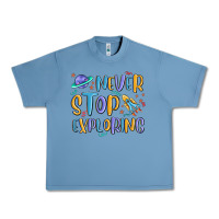 Pebble Blue never stop exploring Urban Heavy Tee - MaliasSmallBusiness