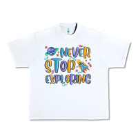 White never stop exploring Urban Heavy Tee - MaliasSmallBusiness