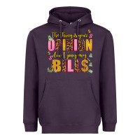Plum the thing is your opinion dont pay my bills Heavyweight Hoodie - AdoDesignShop