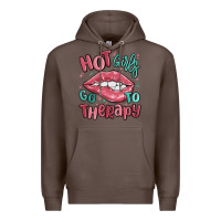 Coffee hot girls go to therapy Premium Hoodie - MaliasSmallBusiness