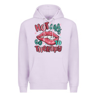 Lilac hot girls go to therapy Premium Hoodie - MaliasSmallBusiness