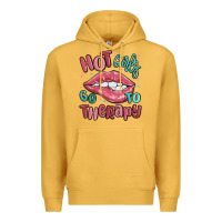 Mustard hot girls go to therapy Premium Hoodie - MaliasSmallBusiness