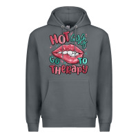 Rock hot girls go to therapy Premium Hoodie - MaliasSmallBusiness