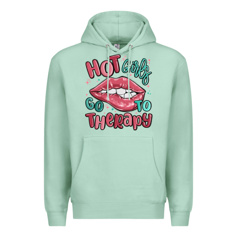Hot Girls Go To Therapy Premium Hoodie by MaliasSmallBusiness | Teevron