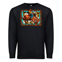 Black rodeo cowboy Premium Sweatshirt - JahusDesignShop