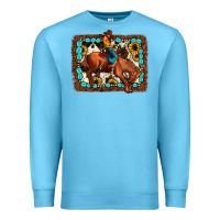 Ocean Blue rodeo cowboy Premium Sweatshirt - JahusDesignShop