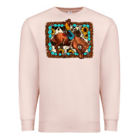 Pale Pink rodeo cowboy Premium Sweatshirt - JahusDesignShop