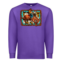 Purple rodeo cowboy Premium Sweatshirt - JahusDesignShop