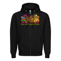 Black peace love cinco de mayo Zipper Hoodie - CTS Tumbler Store