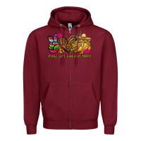 Burgundy peace love cinco de mayo Zipper Hoodie - CTS Tumbler Store
