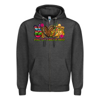Charcoal Heather peace love cinco de mayo Zipper Hoodie - CTS Tumbler Store
