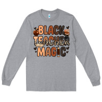 Heather Grey black teacher magic Long Sleeve Tee - Zillion Design Studio