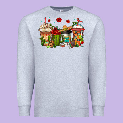 Cinco De Mayo Coffee Cups Premium Sweatshirt Designed By Jasminsmagicworld