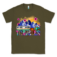 Army Green traveler Classic Tee - Zillion Design Studio