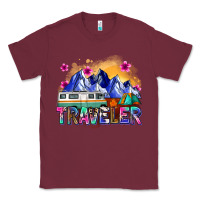 Burgundy traveler Classic Tee - Zillion Design Studio