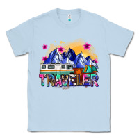 Dusty Blue traveler Classic Tee - Zillion Design Studio