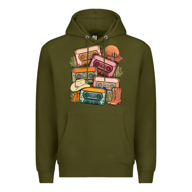 Customized Country Cassette Tapes Premium Hoodie by MaliasSmallBusiness | Teevron