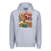 Heather Grey customized country cassette tapes Premium Hoodie - MaliasSmallBusiness