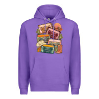 Purple customized country cassette tapes Premium Hoodie - MaliasSmallBusiness