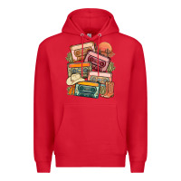 Red customized country cassette tapes Premium Hoodie - MaliasSmallBusiness