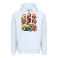 White customized country cassette tapes Premium Hoodie - MaliasSmallBusiness