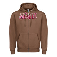 Chestnut pink flowers mama Zipper Hoodie - Zillion Design Studio