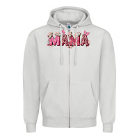 Dove Grey pink flowers mama Zipper Hoodie - Zillion Design Studio