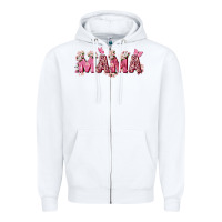 White pink flowers mama Zipper Hoodie - Zillion Design Studio