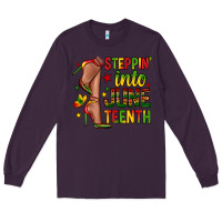 Plum steppin into juneteenth Long Sleeve Tee - Zillion Design Studio