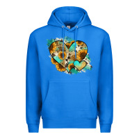 True Royal Leopard Sunflower Cowhide Glitter Heart Premium Hoodie - RanaPortraitStore