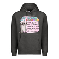 Charcoal Heather just realized im a raccoon Premium Hoodie - MaliasSmallBusiness