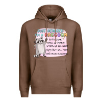 Chestnut just realized im a raccoon Premium Hoodie - MaliasSmallBusiness