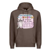 Coffee just realized im a raccoon Premium Hoodie - MaliasSmallBusiness