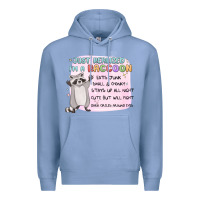 Colony Blue just realized im a raccoon Premium Hoodie - MaliasSmallBusiness