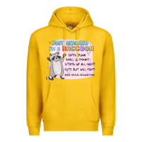 Lemon just realized im a raccoon Premium Hoodie - MaliasSmallBusiness