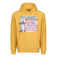 Mustard just realized im a raccoon Premium Hoodie - MaliasSmallBusiness
