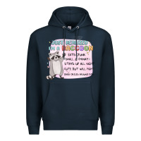 Navy just realized im a raccoon Premium Hoodie - MaliasSmallBusiness