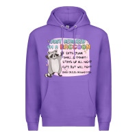Purple just realized im a raccoon Premium Hoodie - MaliasSmallBusiness