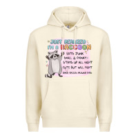Sandshell just realized im a raccoon Premium Hoodie - MaliasSmallBusiness