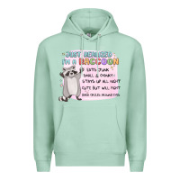 Seafoam just realized im a raccoon Premium Hoodie - MaliasSmallBusiness