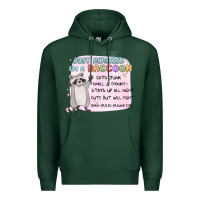 Sports Green just realized im a raccoon Premium Hoodie - MaliasSmallBusiness