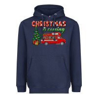 Navy christmas is coming Heavyweight Hoodie - BundleAndBundleShop