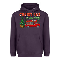 Plum christmas is coming Heavyweight Hoodie - BundleAndBundleShop