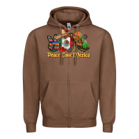 Chestnut peace love mexico Zipper Hoodie - CTS Tumbler Store