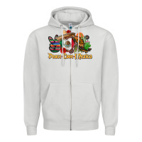 Dove Grey peace love mexico Zipper Hoodie - CTS Tumbler Store