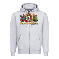 Heather Grey peace love mexico Zipper Hoodie - CTS Tumbler Store