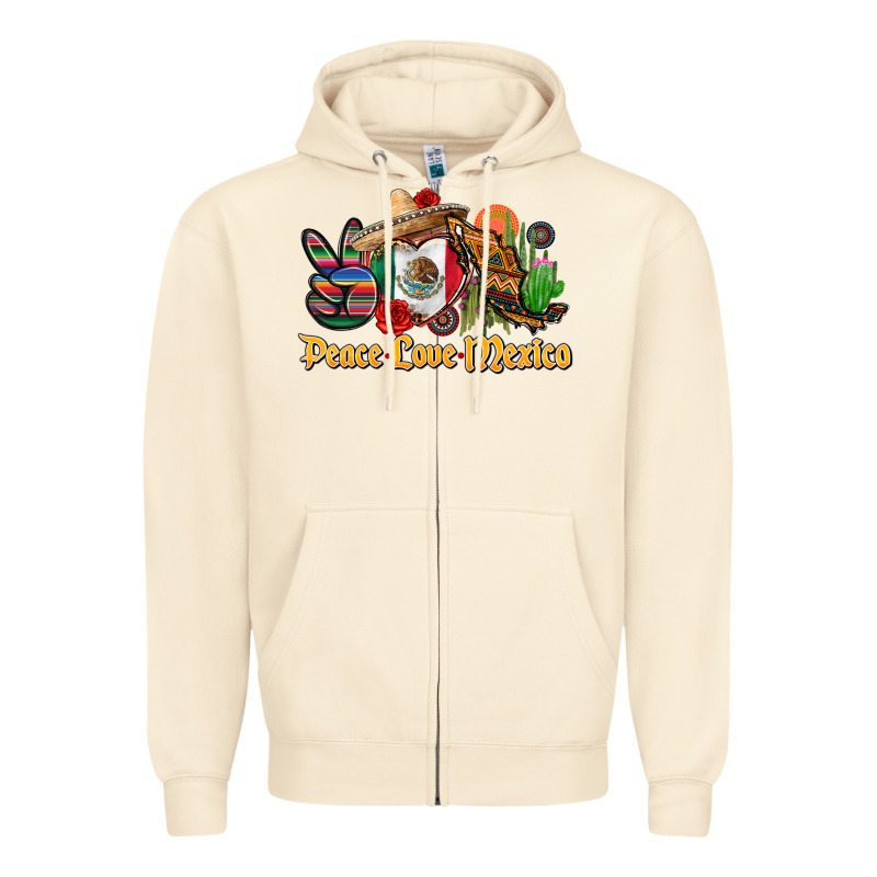 Peace Love Mexico Zipper Hoodie by CTS Tumbler Store | Teevron
