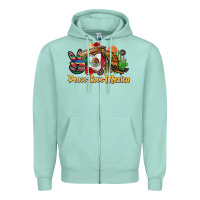 Seafoam peace love mexico Zipper Hoodie - CTS Tumbler Store